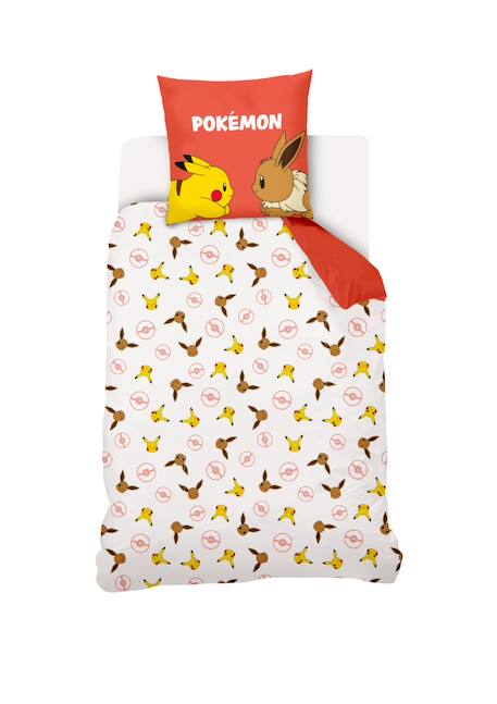 Housse de couette pokémon pikachu evoli coton Corail 3 - vertbaudet enfant 