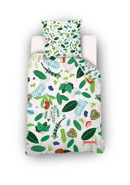Housse de couette catimini forêt coton Vert 1 - vertbaudet enfant 