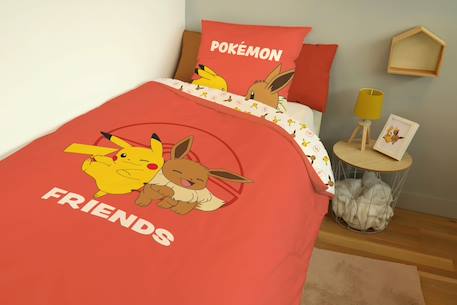 Housse de couette pokémon pikachu evoli coton Corail 2 - vertbaudet enfant 