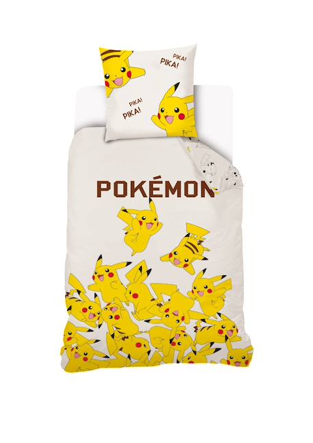 Housse de couette pikachu pokémon coton Ecru 2 - vertbaudet enfant 