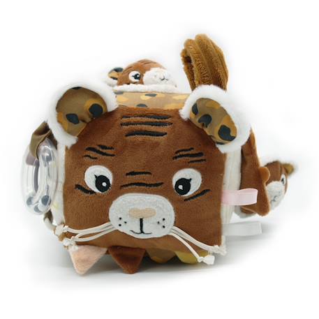 Cube d'activités en tissu Marron 2 - vertbaudet enfant 