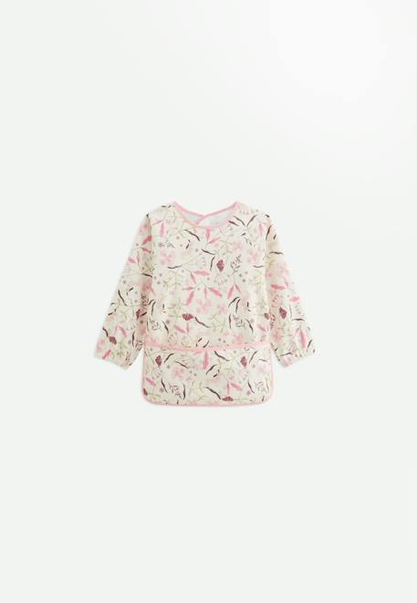 Bavoir tablier manches longues mila Ecru 1 - vertbaudet enfant 