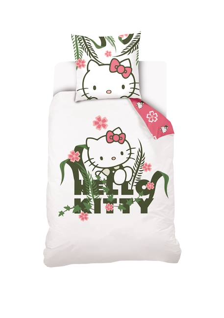 Housse de couette hello kitty coton Blanc 1 - vertbaudet enfant 