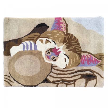 Tapis enfant  en laine motif animaux chat Beige 5 - vertbaudet enfant 