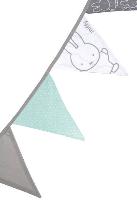 Guirlande de 12 fanions little stars Gris - étoiles+Gris - lapin miffy 4 - vertbaudet enfant 