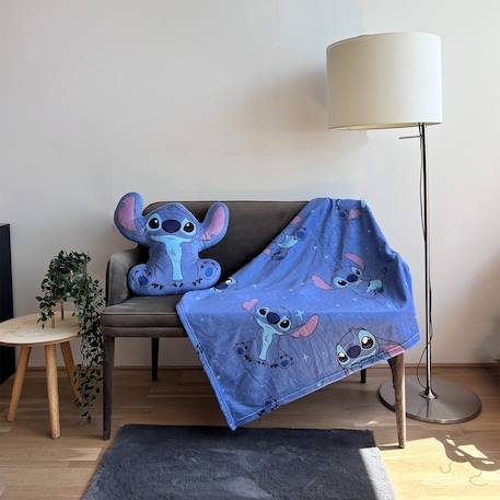Coussin plaid disney 2 en 1 stitch polyester Bleu 4 - vertbaudet enfant 