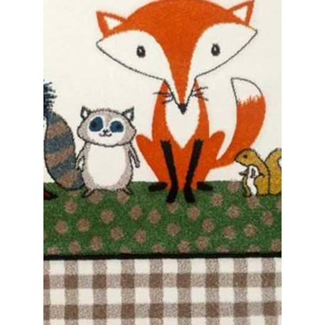 Tapis enfant tissé lyn8 photo de foret Multicolore 4 - vertbaudet enfant 