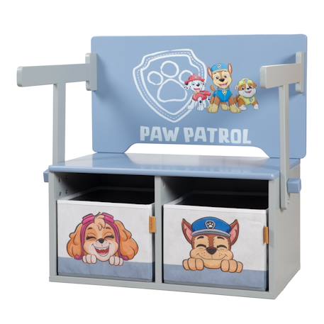 Bureau et banc 2en1 + deux bacs de rangements Bleu gris - pat' patrouille 3 - vertbaudet enfant 