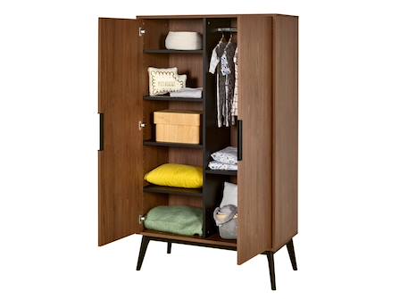 Armoire 2 portes  vintage octave Noyer 4 - vertbaudet enfant 