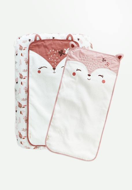 Housse de matelas à langer + 2 tapis de change machu picchu Rose 1 - vertbaudet enfant 