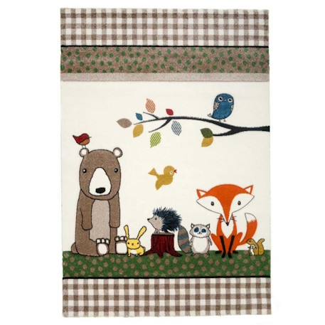 Tapis enfant tissé lyn8 photo de foret Multicolore 2 - vertbaudet enfant 