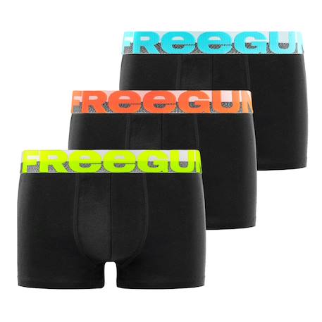 Lot de 3 boxers  dynamique Noir/jaune/bleu/orange 1 - vertbaudet enfant 