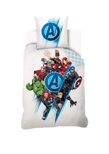 Housse de couette avengers team marvel coton Blanc 1 - vertbaudet enfant 