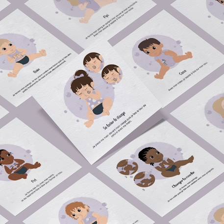 Cartes bébé signe Blanc - Ma famille+Blanc - Mes repas+Blanc - Mon hygiène+Blanc - Rituel du soir+Emotions 14 - vertbaudet enfant 
