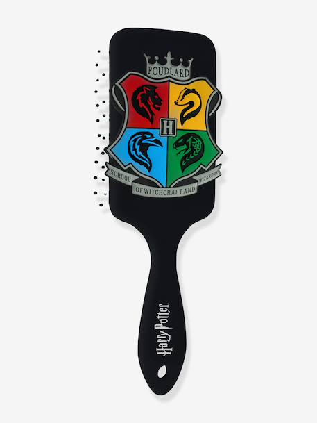 Brosse à cheveux Harry Potter avec application 3D des 4 maisons en silicone noir 3 - vertbaudet enfant 