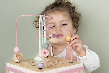 Cube d'activités en bois fairy garden Rose 5 - vertbaudet enfant 