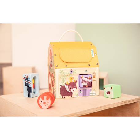 Maison sonore à formes Jaune 2 - vertbaudet enfant 