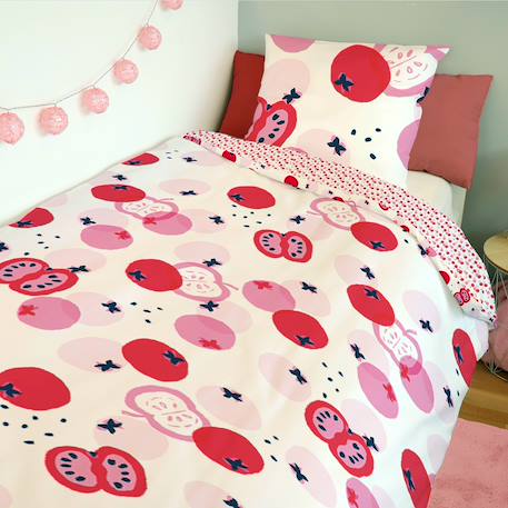 Housse de couette catimini pommes coton Blanc 2 - vertbaudet enfant 