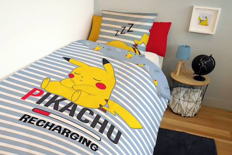 Housse de couette pokémon pikachu dodo coton Bleu 5 - vertbaudet enfant 
