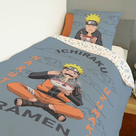 Housse de couette naruto ramen coton Bleu 2 - vertbaudet enfant 