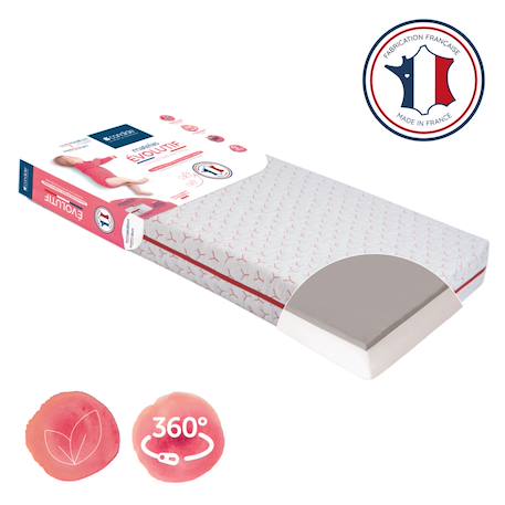 Matelas bébé évolutif - 2 faces de couchage selon le poids Blanc 6 - vertbaudet enfant 