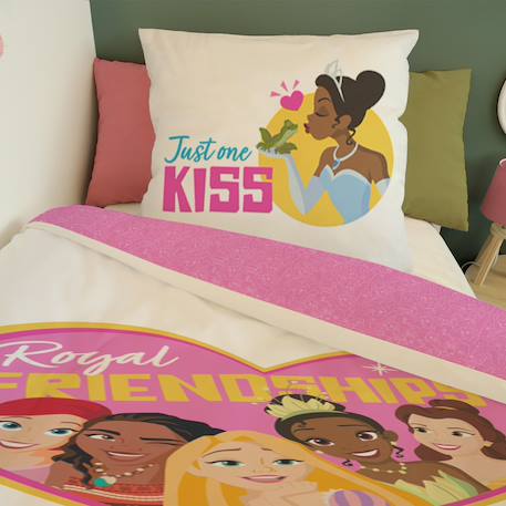 Housse de couette disney princesses cœur coton Blanc 5 - vertbaudet enfant 