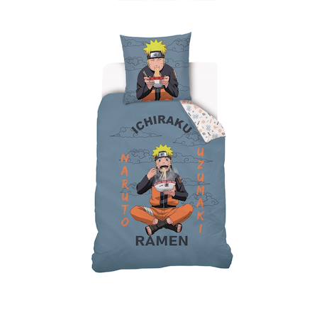 Housse de couette naruto ramen coton Bleu 1 - vertbaudet enfant 