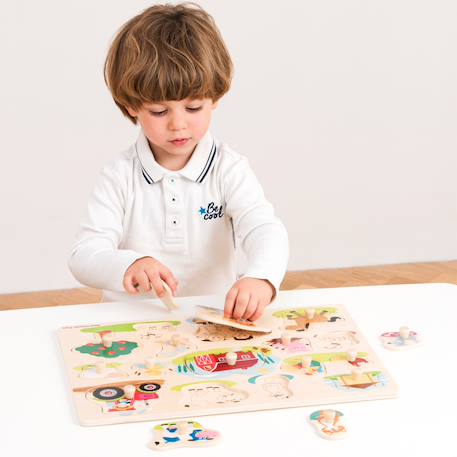 Grand puzzle ferme 16 pcs Beige 4 - vertbaudet enfant 