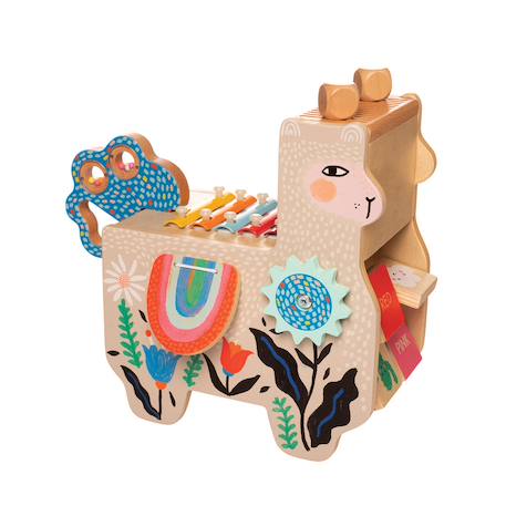 Lili lama musical en bois Beige 2 - vertbaudet enfant 