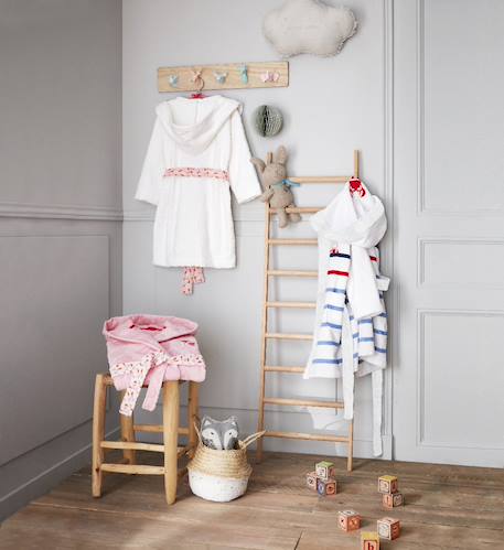Peignoir de bain escapade kawaii coton Blanc 3 - vertbaudet enfant 