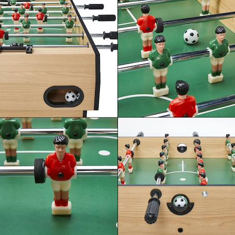 Table multi jeux pliable 16 en 1 baby-foot, ping pong, billard, bowling, palets,... Marron 3 - vertbaudet enfant 