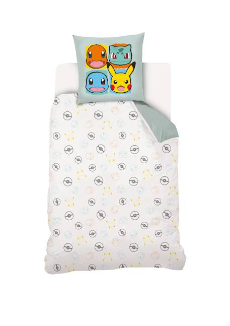 Housse de couette pokémon rocks coton Vert d'eau 3 - vertbaudet enfant 