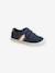 Tennis enfant garçon synthétique à scratchs BLEU FONCE UNI AVEC DECOR+marron 1 - vertbaudet enfant 