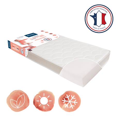 Matelas bébé climatisé - face été/face hiver Blanc 5 - vertbaudet enfant 