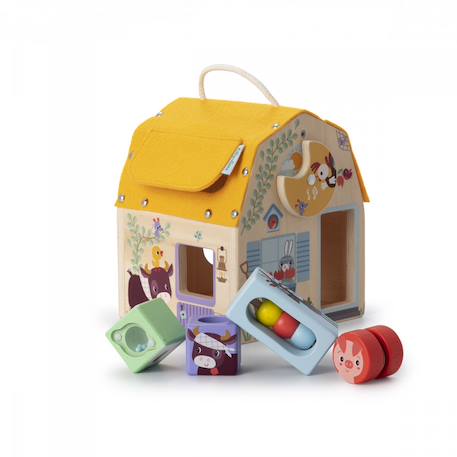 Maison sonore à formes Jaune 1 - vertbaudet enfant 