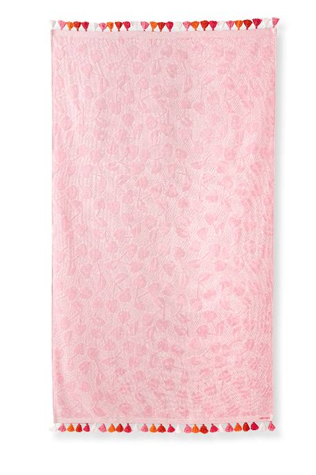 Drap de bain escapade kawaii coton Blanc+Rose 3 - vertbaudet enfant 