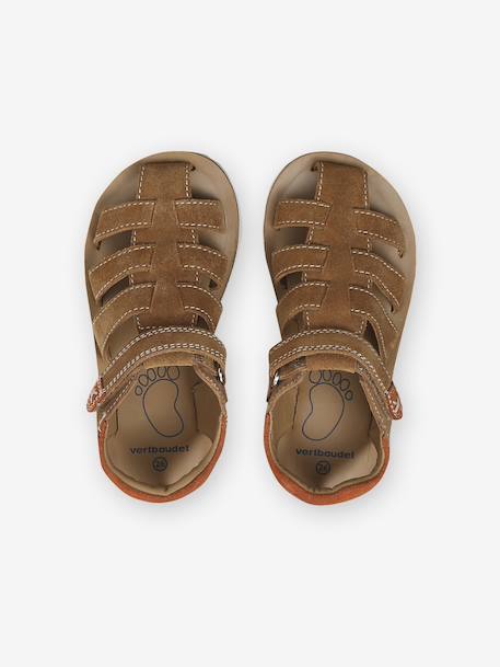 Sandales scratchées cuir enfant collection maternelle camel 4 - vertbaudet enfant 