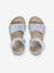 Sandales pailletées scratchées enfant collection maternelle blanc imprimé+lot bleu 10 - vertbaudet enfant 