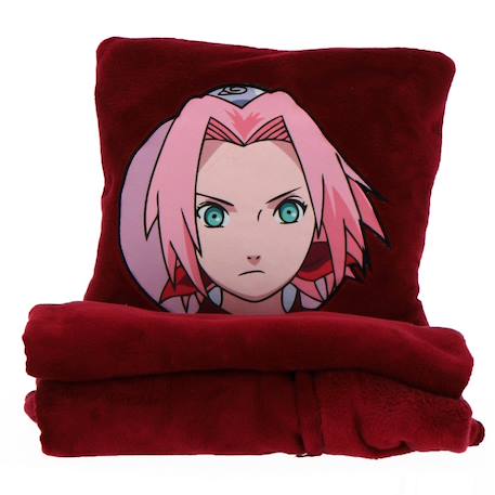 Coussin plaid 2 en 1 naruto shippuden sakura polyester Rouge 1 - vertbaudet enfant 
