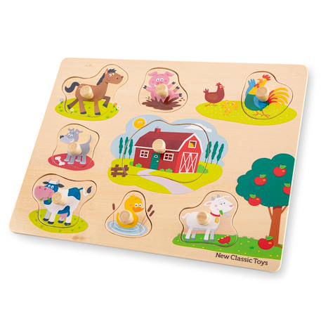 Puzzle ferme 8 pcs Beige 1 - vertbaudet enfant 
