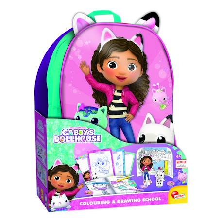 Sac a dos coloriage et ecole de dessins gabby's Multicolore 1 - vertbaudet enfant 