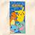 Serviette de plage pokémon pikachu starter bleu Bleu 2 - vertbaudet enfant 