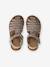 Sandales enfant cuir fisherman argent+or 9 - vertbaudet enfant 