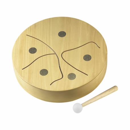Tambour en bois Beige 1 - vertbaudet enfant 