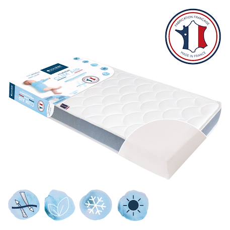 Matelas bébé 60x120cm clim air Blanc 4 - vertbaudet enfant 