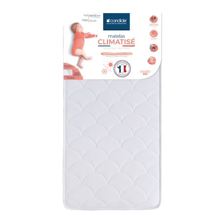 Matelas bébé climatisé - face été/face hiver Blanc 2 - vertbaudet enfant 
