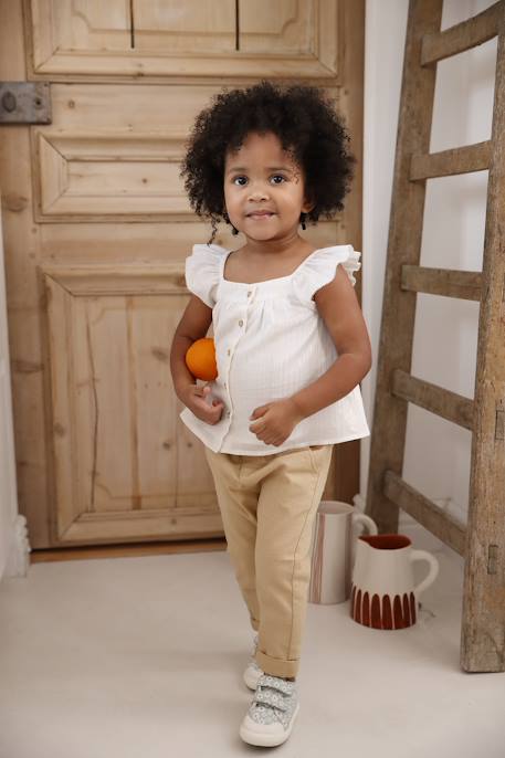 Blouse en voile de coton bébé vanille 9 - vertbaudet enfant 