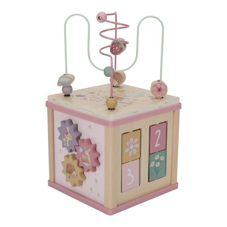 Cube d'activités en bois fairy garden Rose 2 - vertbaudet enfant 