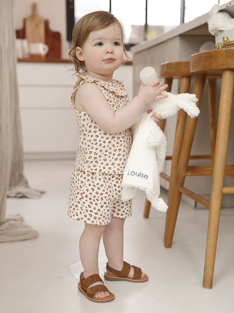 Short léopard en gaze de coton bébé vanille 2 - vertbaudet enfant 