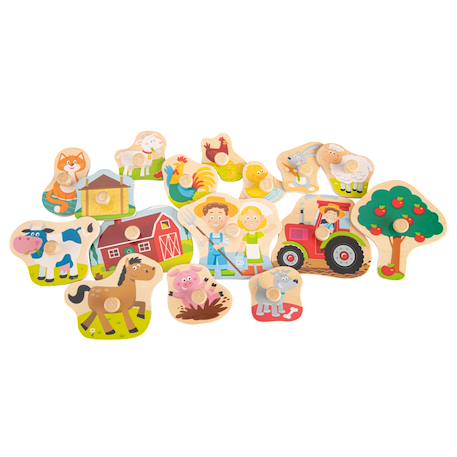 Grand puzzle ferme 16 pcs Beige 2 - vertbaudet enfant 